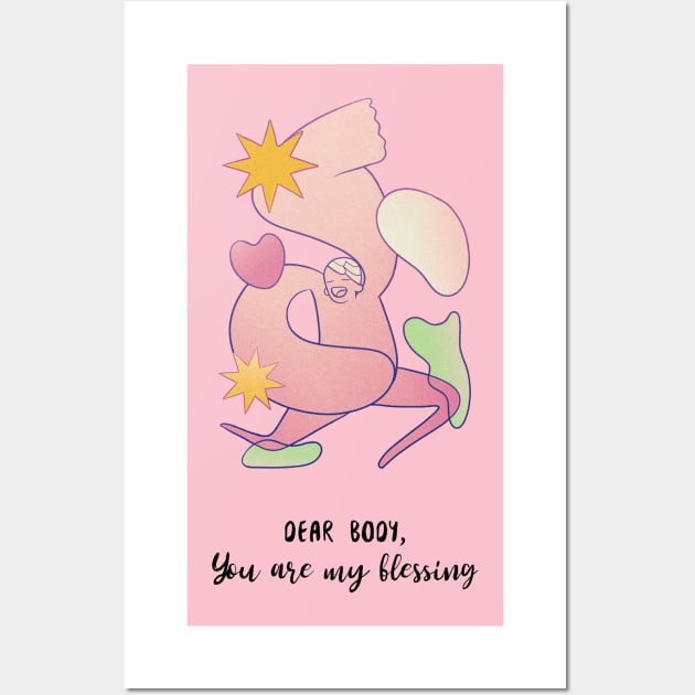 Body positivity Body is my blessing Wall Art by Dream the Biggest